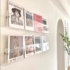 CT0439198JS_1 DuvinDD 2 Pack Acrylic Magazine Holder Rack Brochure Holder Wall Mount 24 inch Clear Hanging Magazine Rack Floating Bookshelf for Literature Pamphlet Organizer for Room Office, with Mounting Kit