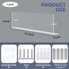CT0439198JS_2 DuvinDD 2 Pack Acrylic Magazine Holder Rack Brochure Holder Wall Mount 24 inch Clear Hanging Magazine Rack Floating Bookshelf for Literature Pamphlet Organizer for Room Office, with Mounting Kit