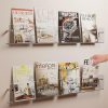 CT0439198JS_3 DuvinDD 2 Pack Acrylic Magazine Holder Rack Brochure Holder Wall Mount 24 inch Clear Hanging Magazine Rack Floating Bookshelf for Literature Pamphlet Organizer for Room Office, with Mounting Kit