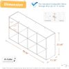 CT0439215JS_2 NELYE 8 Cube Organizer Bookcase Oak Open Shelf | Suitable for 11-inch Fabric Storage Bins, Simple Compartments Bookshelf, Holds 20 Lbs per Cube