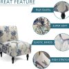 Liykimt Armless Accent Chair Cover Slipcover,Slipper Chair Stretch Spandex Removable for Armless Chair Furniture Protector Covers for Living Dining Room Hotel (Beige Flower, 1)
