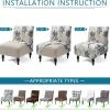 Liykimt Armless Accent Chair Cover Slipcover,Slipper Chair Stretch Spandex Removable for Armless Chair Furniture Protector Covers for Living Dining Room Hotel (Beige Flower, 1)