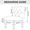 Velvet Armless Accent Chair Covers Luxury Thick Velvet Chair Slipcovers, Removable Furniture Protector for Living Dining Room Hotel, Ivory