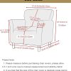 Stretch Modern Banquet Armchair Slipcover 1-Piece Accent Chair Covers with Arms Soft Chair Slipcovers for Living Room Armchair Furniture Protector Office Reception Reading Sofa (Khaki)
