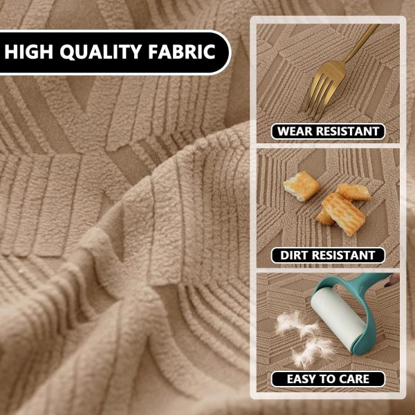 Stretch Modern Banquet Armchair Slipcover 1-Piece Accent Chair Covers with Arms Soft Chair Slipcovers for Living Room Armchair Furniture Protector Office Reception Reading Sofa (Khaki)
