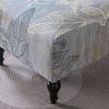 Armless Accent Chair Cover Slipcover, Stretch Chair Slipper Super Fit Armless Chair Furniture Protector Cover Slipcover for Living Room Hotel (Leaves Grey)