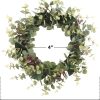 26 Inch Eucalyptus Wreaths for Front Door Spring Summer Fall Wreath with Eucalyptus Leaves,Magnolia Leaves, Green Decor for Porch, Window, Farmhouse, Home, with LED Lights