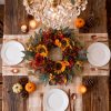 HipTree 24 Inch Fall Sunflower Hydrangea Wreath Autumn Front Door Wreath | Artificial Thanksgiving Wreath with Eucalyptus Leaves, Harvest Wreath for Indoor Outdoor Porch Farmhouse Home Decor