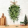 22" Spring Wreaths for Front Door 2 PCS Olive Teardrop Swag Summer Wreathswith Olive Leaf Fruit, Home Decoration for Outdoor Living Room Indoor Wall and Outside Summer All Season Wedding
