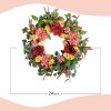TEMPUS 24 Inch Spring Summer Wreath for Front Door – Artificial Sunflower & Dahlia Floral Wreath for Farmhouse Home Decor, Porch, Wall, Window, Wedding Party Decoration