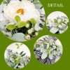 WREATHOME Lambs Ear Wreaths for Farmhouse Front Door Outside Year Round | 20'' Artificial Spring Summer Fall Winter Wreath with Peony Buffalo Bow Green Handmade Everyday Home Decor