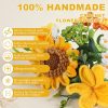 Crochet Flower Bouquet,Yellow Sunflower Bouquet with Card/Bag | Handmade knitted bouquet, ideal gift for Mother's Day, Teacher, Birthday, Graduation, Women, Wife