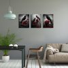 Kalormore Raven with Red Rose Painting Dark Academia Crow and Skull Wall Artwork Retro Art Gothic Decor Halloween Canvas Wall Poster 12"X16"X3PCS