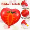 28 Pcs Summer Fruit Foil Aluminum Helium Balloons for Tutti Fruit Party Decorations Tropical Strawberry Watermelon Jumbo Balloons for Wedding Birthday Shower Party Supplies 18 Inch