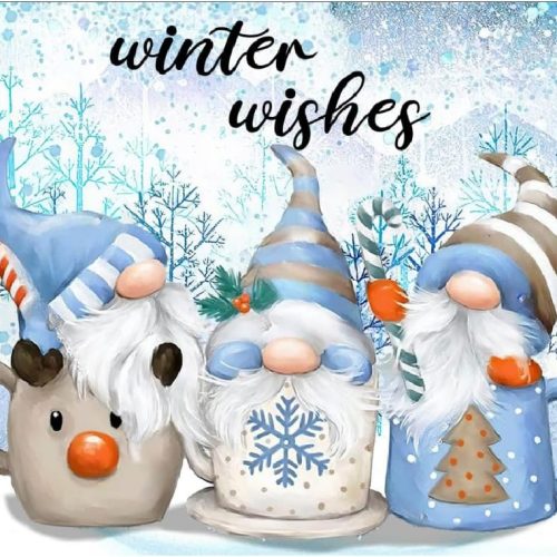 CT0604-RPD-29GT_1 Gnomes Diamond Painting for Adults, Full Drill Round Gnomes DIY Diamond Art. Winter Diamond Painting Kits for Adults, Christmas Diamond Painting Kits 5D Gem Art Home Wall Decor 12x16inch.