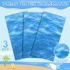 CT0611-SMR-218GT_3 3 Pack Ocean Waves Plastic Tablecloth, Disposable Water Print Table Cloths | Pe Plastic, Waterproof Surface, 54×108In Fit Most Rectangular Tables, Easy Wipe Clean, Beach Pool Under The Sea Party Decor
