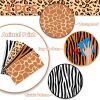 4Pcs Animal Print Table Cloths, Jungle Animal Theme Table Cover, Rectangular Leopard Tiger Zebra Giraffe Jungle Tablecloth for Zoo Safari Baby Showers Jungle Theme Birthday Decorations, 51x 86 Inch