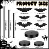 Geetery 6 Pieces Halloween Table Decorations Tall Standing Bat Decor Wood Sign Block Wooden Bats Centerpieces Rustic Tabletop Home Table Topper Sign for Halloween Party Favor Home Room Decor(Black)