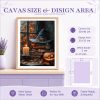 AuraDraw Witch Hat Diamond Art Kits for Adults, Halloween Book Diamond Painting Kits for Adults, Round Full Drill Diamonds for Home Decor-12x16inch