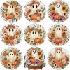 CT07013BTS294GT_1 8 Pcs Diamond Art Coasters Kit for Adult with Holder, Diamond Coaster 4x4in | DIY Halloween Ghost Diamond Painting Kits Coaster with Cork Pads, 5D Fall Diamond Dots Coasters Set for Adult Home Decor