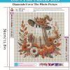 RYMILIE Halloween Diamond Art Kits for Adults Fall Pumpkins 12x12inch | 5D Coffee Ghost Diamond Painting Kit for Beginners, DIY Full Round Drill Gem Art Crafts for Home Wall Decor Gift