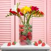 CT07018AF148GT_3 20 Pieces Artificial Strawberries Fake Strawberries Lifelike Red Realistic Plastic Fruit for Kitchen Party Decoration Photo Prop,S Size