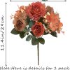 Artificial Flowers Fake Peony Silk Flowers Hydrangea Bouquet Decor Faux Camellia Flower for Home Living Room Table Centerpieces Decoration