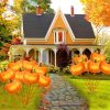 NOVWANG 18Pcs Pumpkin Balloons for Thanksgiving Halloween Party Decorations | Mylar Foil, Halloween Thanksgiving Autumn Party, Room Yard Event Decoration, 18Pcs Fall Orange Pumpkins Supplies