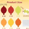 60 PCS Fall Cutouts for Bulletin Board Decoration, Maple Leaves Autumn Leaf Paper Cut Outs for Thanksgiving Fall Autumn Party Office Home School Classroom Bulletin Board Decoration
