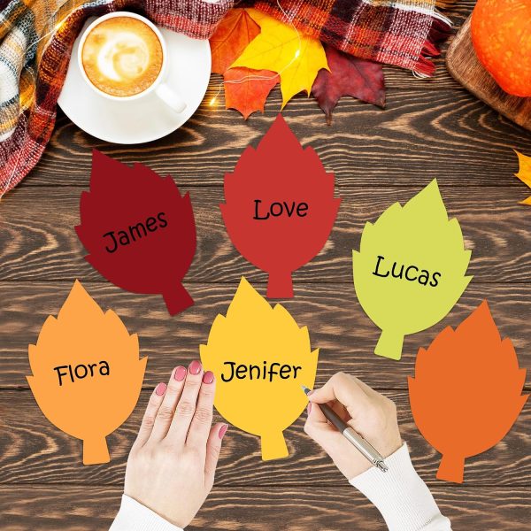 60 PCS Fall Cutouts for Bulletin Board Decoration, Maple Leaves Autumn Leaf Paper Cut Outs for Thanksgiving Fall Autumn Party Office Home School Classroom Bulletin Board Decoration