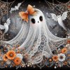CT12598CT_1 Halloween Diamond Art Kits for Adults,Ghost Diamond Painting Wall Decor | Diamond Art Kit for Beginners, 5D DIY Full Drill Diamond Painting Gem Art, Home Wall Art Gifts(14x14 inch)