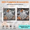CT12598CT_4 Halloween Diamond Art Kits for Adults,Ghost Diamond Painting Wall Decor | Diamond Art Kit for Beginners, 5D DIY Full Drill Diamond Painting Gem Art, Home Wall Art Gifts(14x14 inch)