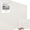 47"x35" Cork Boards for Walls, 12 Pack Bulletin Board for Office | Large Felt Wall Tiles, 48 Safe Removable Adhesive Tabs, No-Drill Install, 60 Push Pins Included, Light Camel