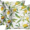 Emvency Throw Pillow Covers Summer Elegant Green Jungle Leaf Floral Lemon Flowers Leaves 18x18 Inch Cushion Pillowcase Sofa Square Print