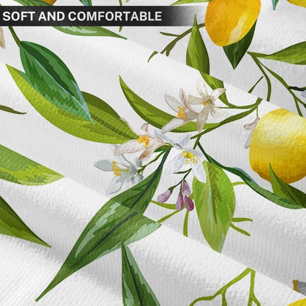 Emvency Throw Pillow Covers Summer Elegant Green Jungle Leaf Floral Lemon Flowers Leaves 18x18 Inch Cushion Pillowcase Sofa Square Print