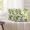 Emvency Throw Pillow Covers Summer Elegant Green Jungle Leaf Floral Lemon Flowers Leaves 18x18 Inch Cushion Pillowcase Sofa Square Print