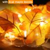CT25EZ876CT_2 Luditek Fall Decor 3-Pack Fall Leaf Garland with Lights, Total 24.6ft 60 LED Halloween String Lights, Thanksgiving Decorations for Home Holiday Autumn Indoor Friendsgiving Gift