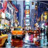 CT3264CT_1 QUITEDEW Paint by Numbers Kit for Adults,Times Square Adult Paint by Number Kits,Street Scenery,Manhattan Square Painting by Number Adult City Night View 16 x 20 Inch