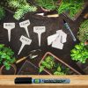 2 Pack Garden Marker Pen Permanent Markers Black (UV Fade Resistant Marker Pens for Plant Markers Garden Markers Waterproof Pen Black Markers Outdoor Marker for Garden Plant Labels 0.8mm)