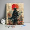 HULDFRDA Adult Paint by Number Kits On Canvas Japanese Samurai Adults' Paint-by-Number Kits Japanese Style Painting for Adults Color by Number DIY Paint by Numbers with Paints and Brushes,16x20 Inch