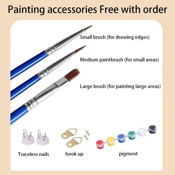 HULDFRDA Adult Paint by Number Kits On Canvas Japanese Samurai Adults' Paint-by-Number Kits Japanese Style Painting for Adults Color by Number DIY Paint by Numbers with Paints and Brushes,16x20 Inch