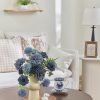 TINGE TIME Artificial Flowers Combo Box Set, Dusty Blue Roses Gradient Color Fake Roses with Stems for DIY Wedding Bouquets Table Centerpieces Baby Shower Home Party Floral Arrangements Decorations