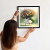 CT62534CT_4 Ekuxom Diamond Art Kits for Adults-5D Flower Diamond Painting 14x14 inch | Girl DIY Round Full Drill Diamond Art Flowers for Adults Gem Art Wall Decor