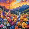 KEYIFA Paint by Numbers Kit for Adults, Flower Beds Paint-by-Number-Kits on Canvas for Beginner Without Framed, Nature Acrylic Painting Set DIY Art Craft for Home Wall Decor (16x20 Inch)