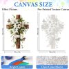bleihum Paint by Numbers Kit for Adults with Frame Wooden Easel, Cross Easy Paint by Number Canvas, Small Floral Painting by Numbers for Beginner Home Decor Gift 8 x 12 Inch
