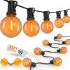 Halloween Orange String Lights, 25Ft G40 Outdoor Halloween Decorations Lights with 27 LED Shatterproof Orange Globe Bulbs, Hanging Patio Lights for Christmas Backyard Holiday Fall Party Garden Decor