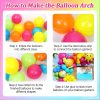 CTAC39CT_3 125pcs Pool Party Balloon Arch Kit with Green Blue Orange Hot Pink Yellow Beach Ball Balloons for Beach Hawaiian Luau Tropical Birthday decorations