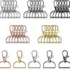 CTACE64CT_1 25 Pcs Metal Swivel Clasp Hooks 1 Inch D Ring Keychain Making Kit Lanyard Snap Hooks Keychain Clip Hooks Lobster Claw Clasps for Lanyard Making, Purse Hardware, DIY Craft