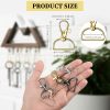 CTACE64CT_2 25 Pcs Metal Swivel Clasp Hooks 1 Inch D Ring Keychain Making Kit Lanyard Snap Hooks Keychain Clip Hooks Lobster Claw Clasps for Lanyard Making, Purse Hardware, DIY Craft