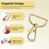 CTACE64CT_3 25 Pcs Metal Swivel Clasp Hooks 1 Inch D Ring Keychain Making Kit Lanyard Snap Hooks Keychain Clip Hooks Lobster Claw Clasps for Lanyard Making, Purse Hardware, DIY Craft